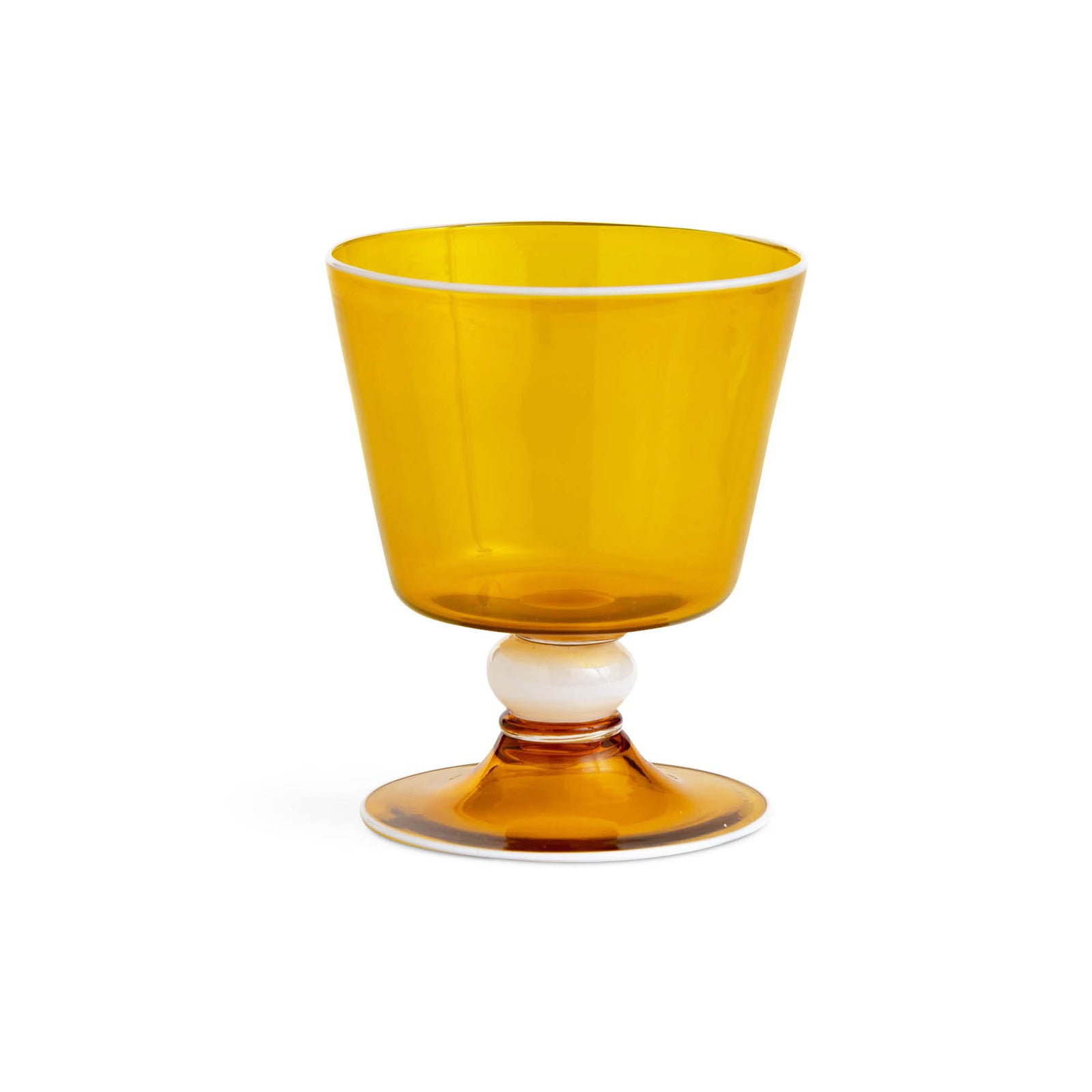 Elegante Wine Glass Yellow With White Rim Eleish Van Breems Home