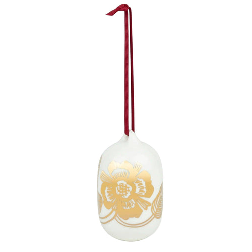 Marimekko Tiara Collectible Ornament White & Gold