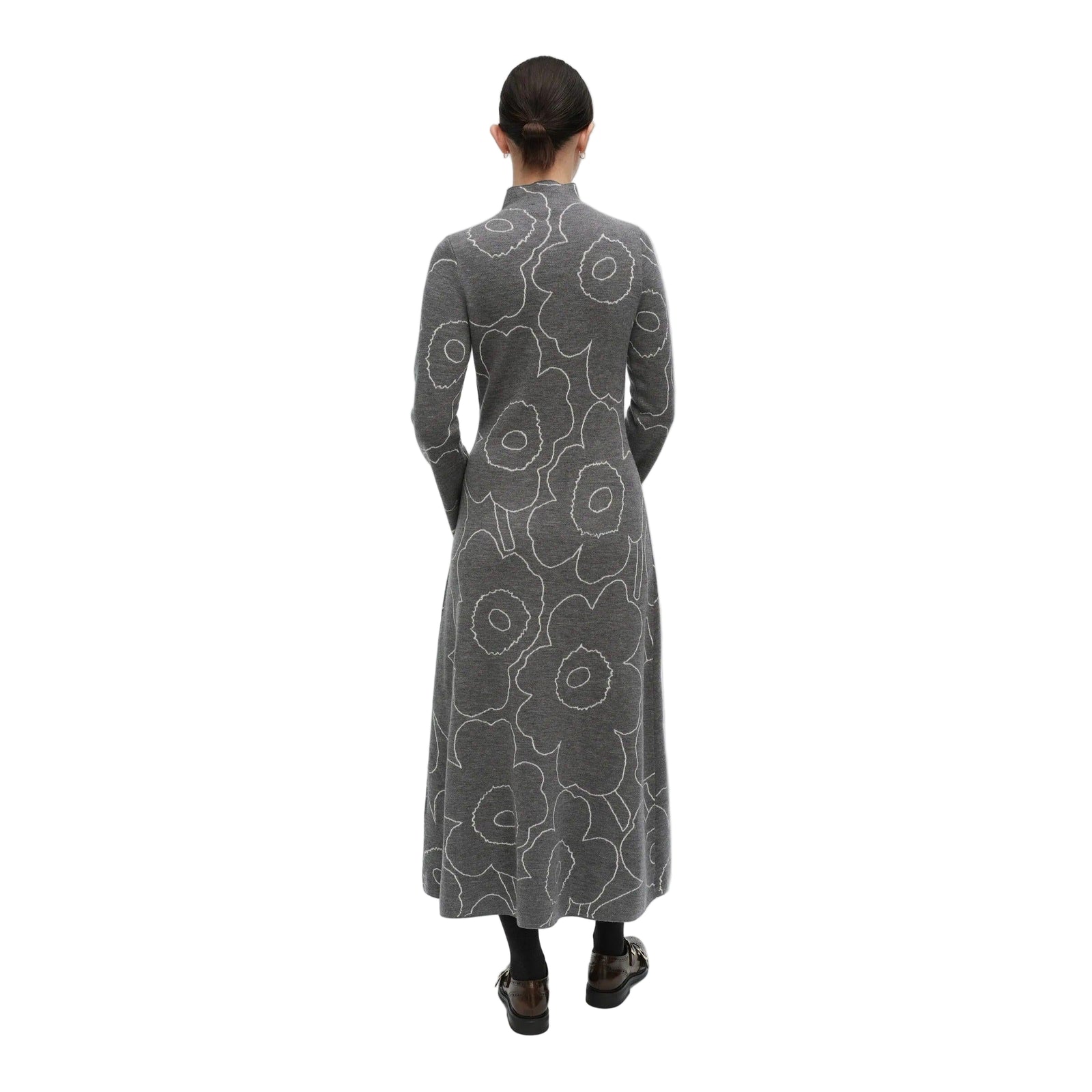 Marimekko Willat Piirto Unikko Knitted Dress, Grey and Off-White Eleish Van Breems Home