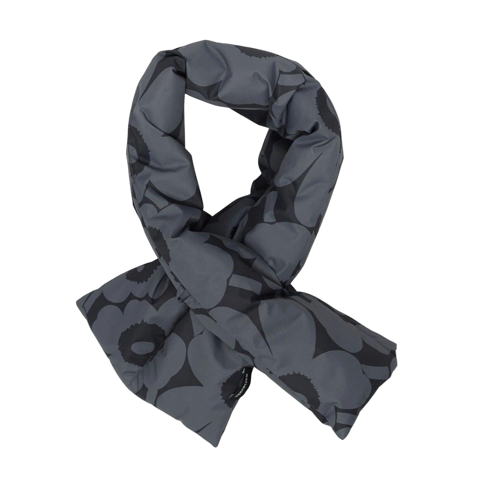 Marimekko Croma Unikko Scarf Dark Gray & Black Eleish Van Breems Home