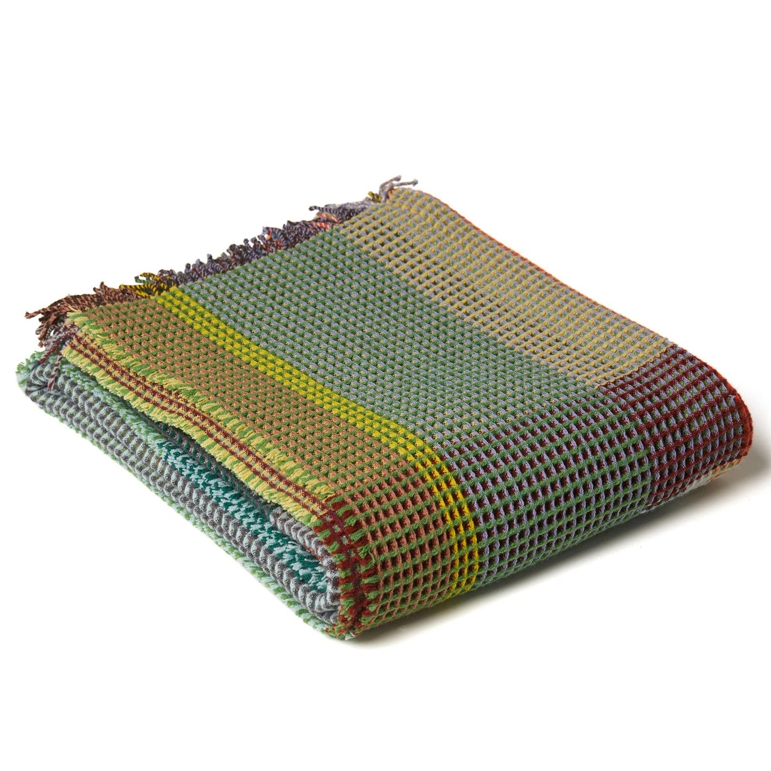Wallace and Sewell Large Lambswool Honeycomb Throw Eleish Van Breems Home