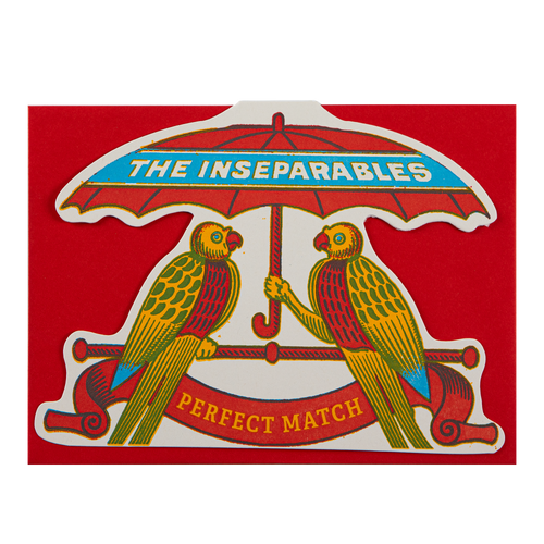 The Inseparables Cut Out Greeting Card