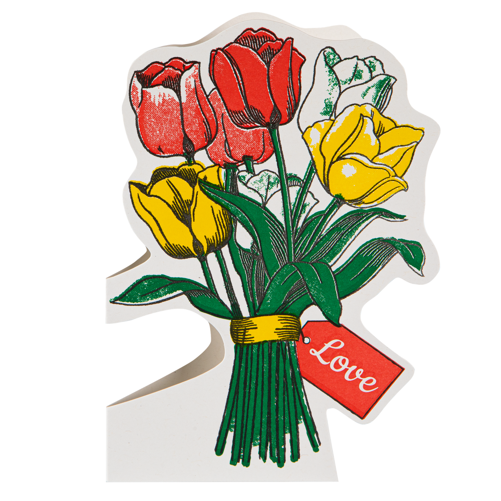 Tulips Cut Out Greeting Card Eleish Van Breems Home
