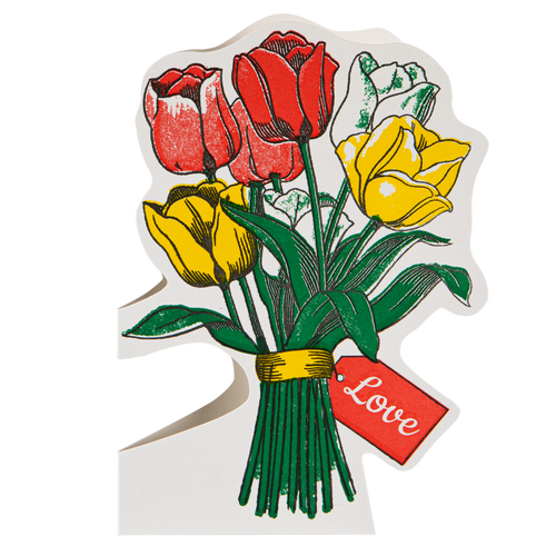 Tulips Cut Out Greeting Card