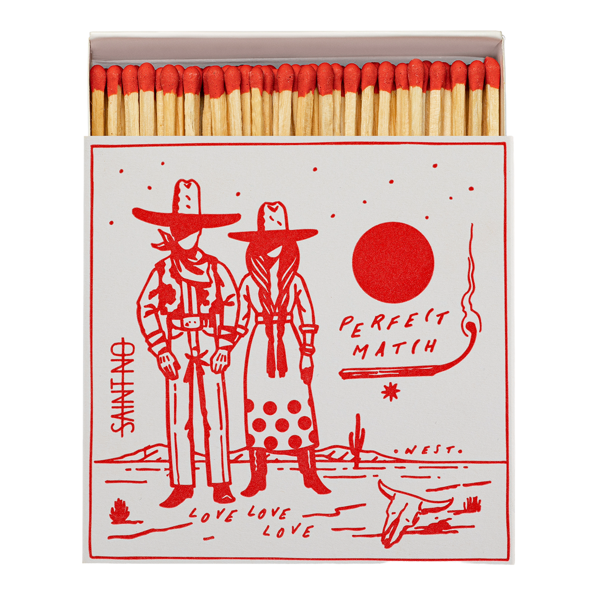 Cowboy Perfect Match Square Safety Matches Eleish Van Breems Home