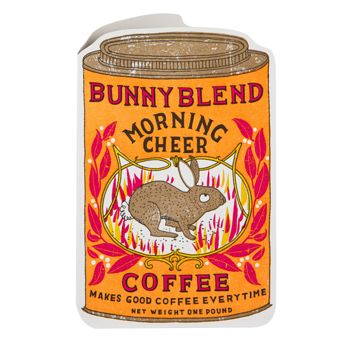 Coffee Tin Cut Out Greeting Card