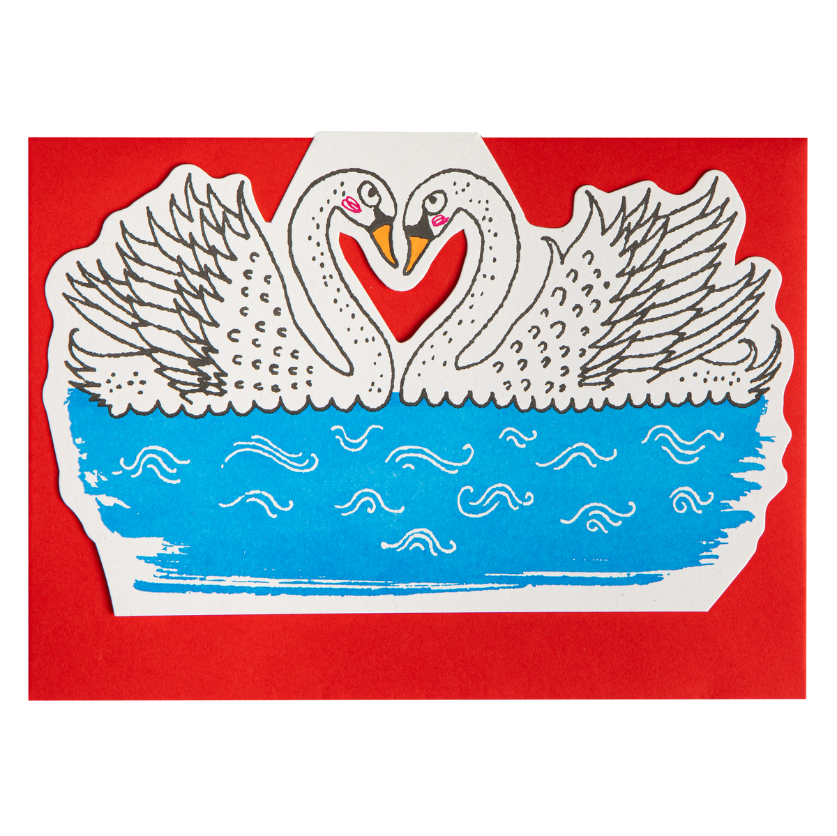 Two Swans Cut Out Greeting Card Eleish Van Breems Home