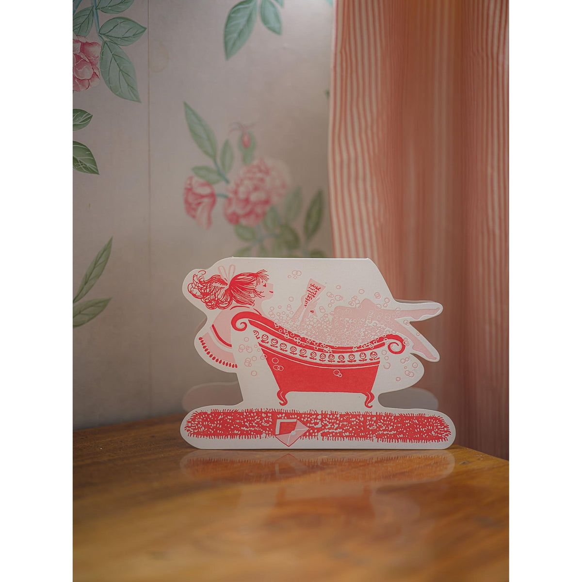 Lady in The Bath Cut Out Greeting Card Eleish Van Breems Home