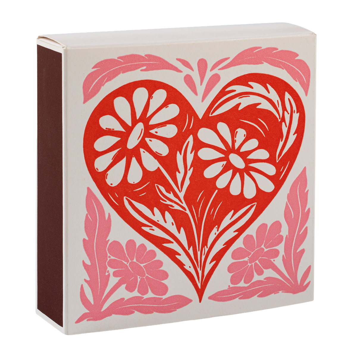 Botanical Heart Square Safety Matches Eleish Van Breems Home