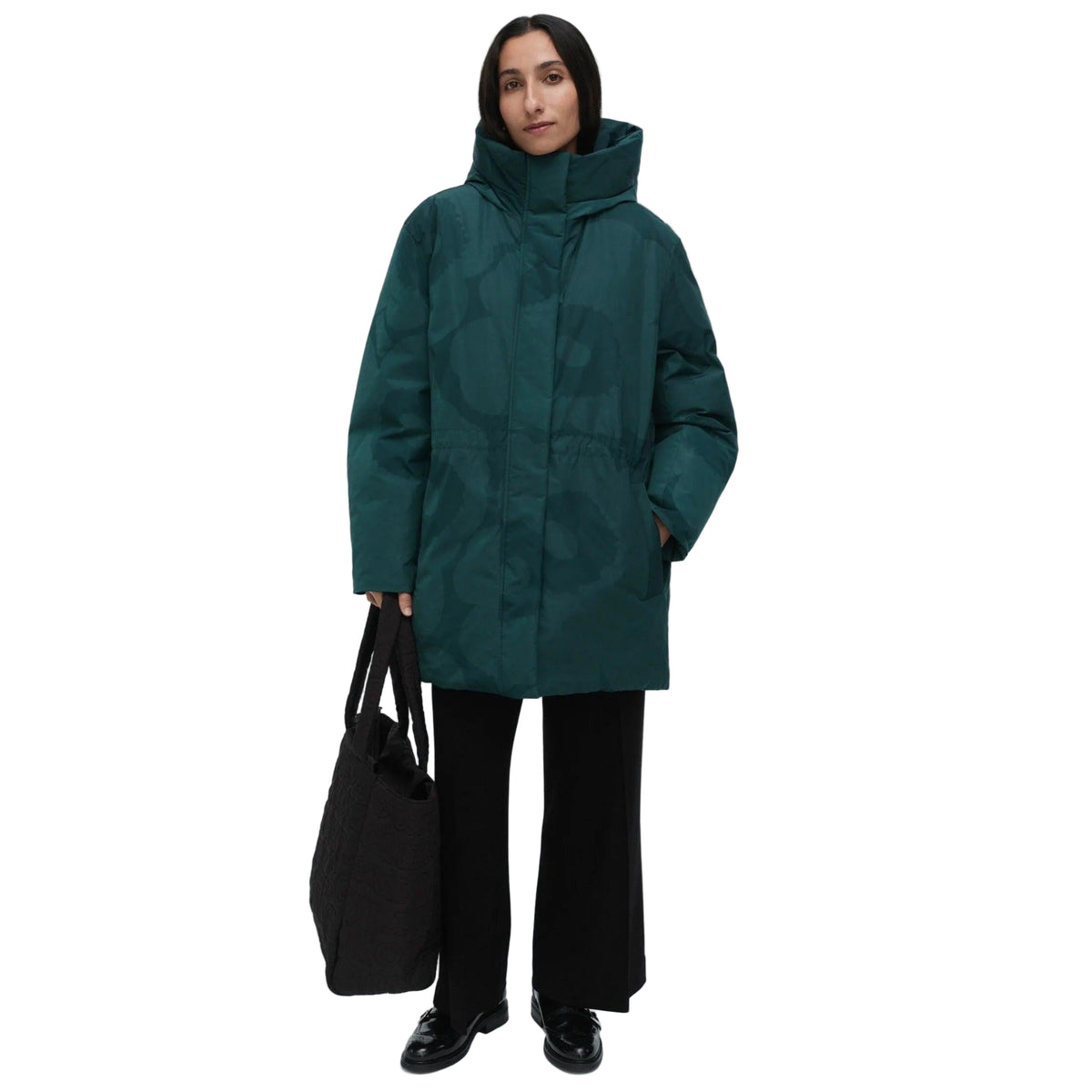 Marimekko Käännös Unikko Down Coat, Green Eleish Van Breems Home