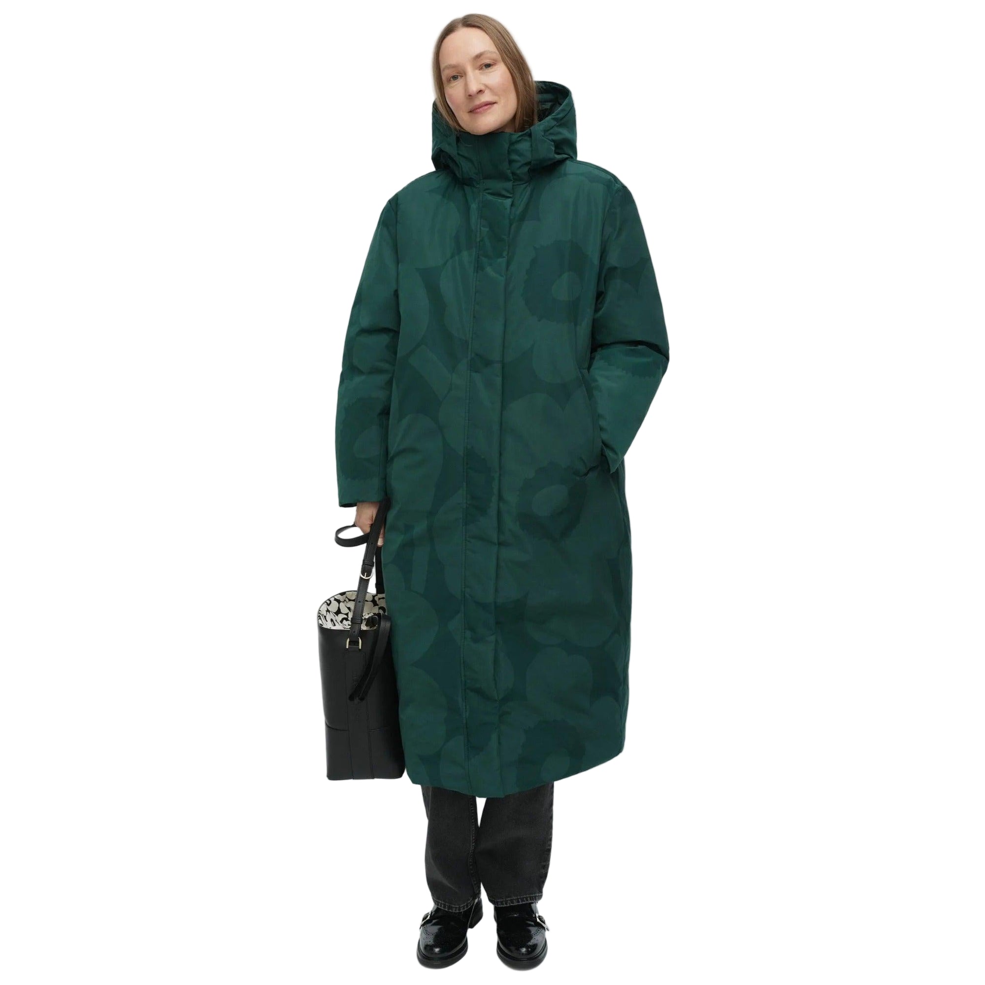 Marimekko Taiottu Unikko Down Coat, Green Eleish Van Breems Home