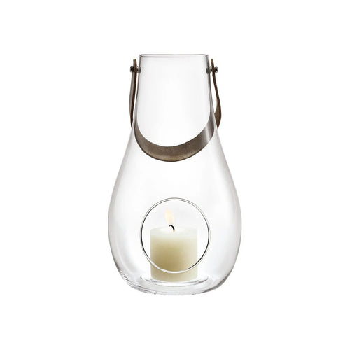 Holmegaard Design Lantern With Leather Handle 6.5"