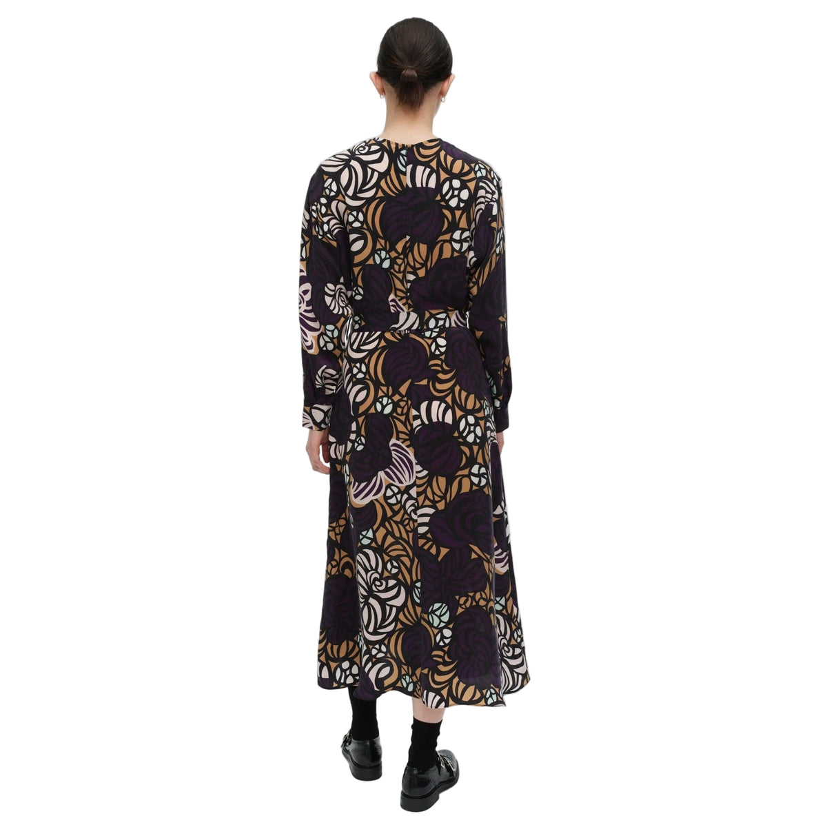 Marimekko Combu Torstai Cupro Dress, Violet, Brown & Pink Eleish Van Breems Home