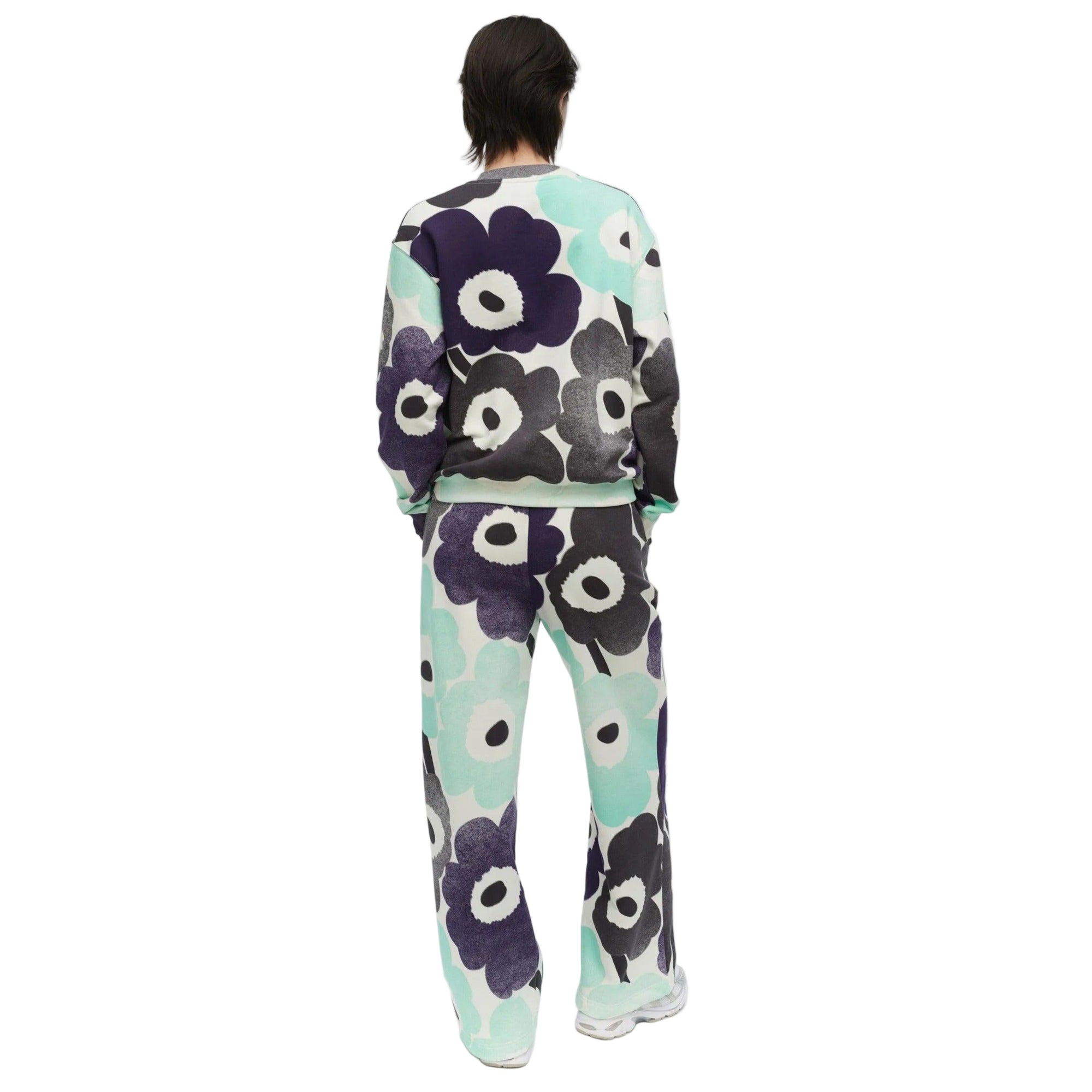 Marimekko Leiot Unikko Kioski Sweatshirt, Mint and Violet Eleish Van Breems Home