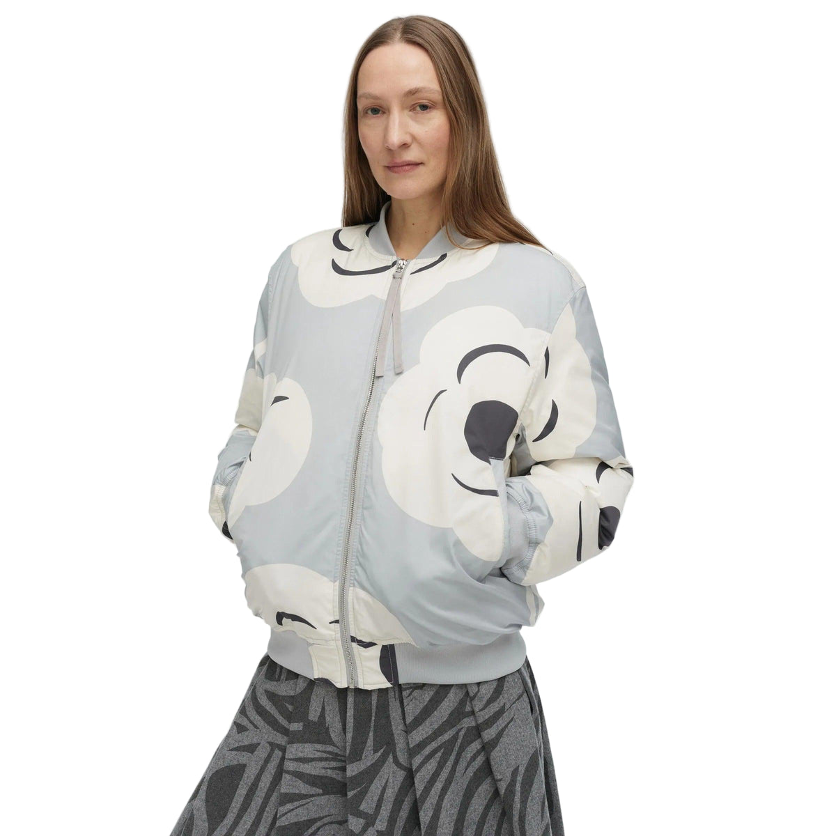 Marimekko Blossa Tumma Padded Jacket, Grey Eleish Van Breems Home