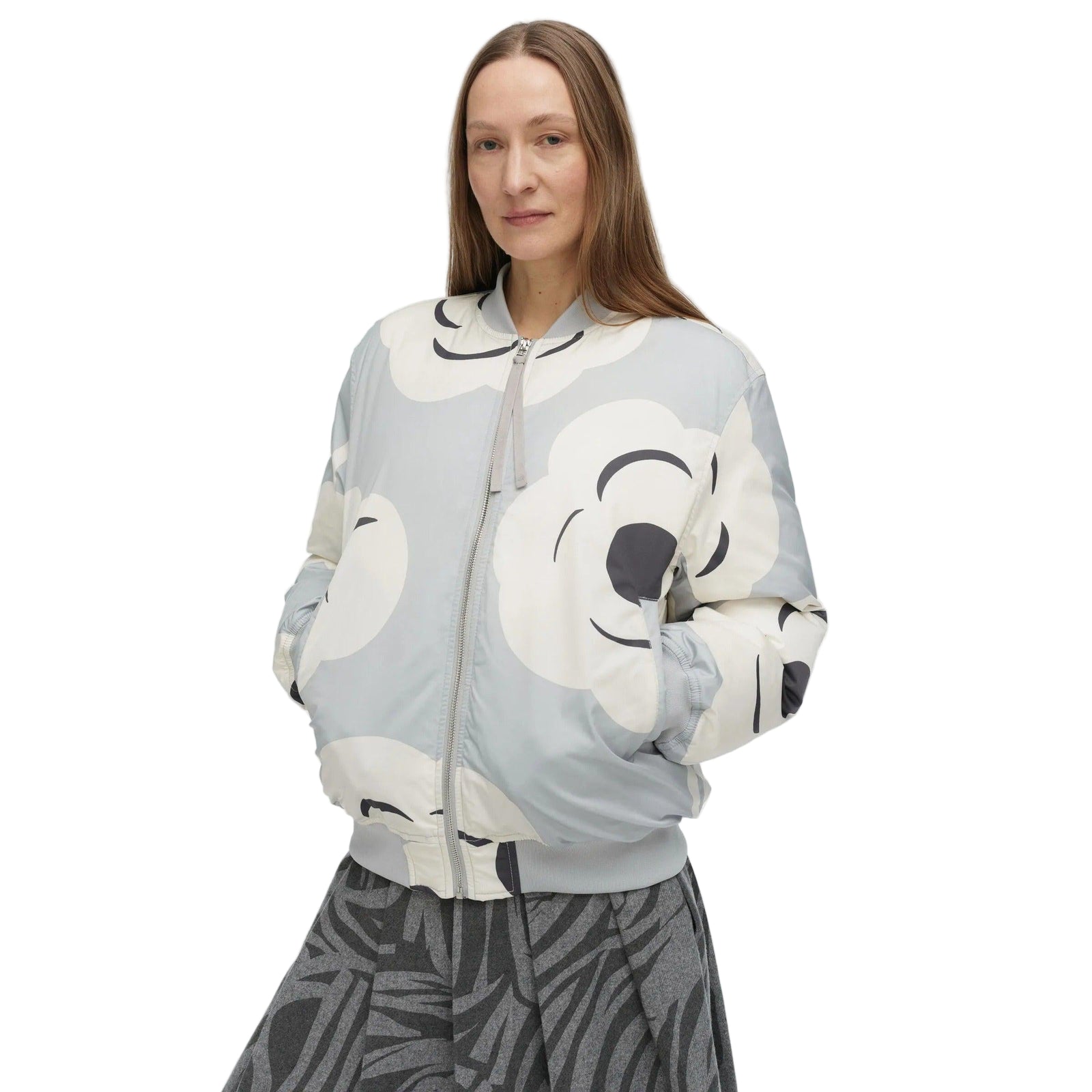 Marimekko Blossa Tumma Padded Jacket, Grey Eleish Van Breems Home