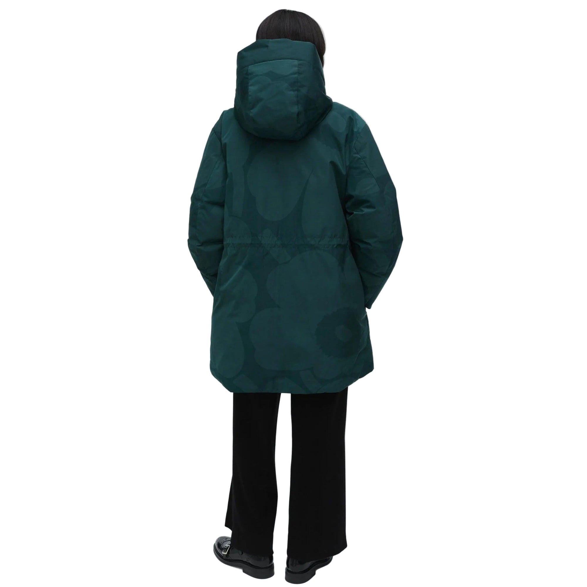 Marimekko Käännös Unikko Down Coat, Green Eleish Van Breems Home