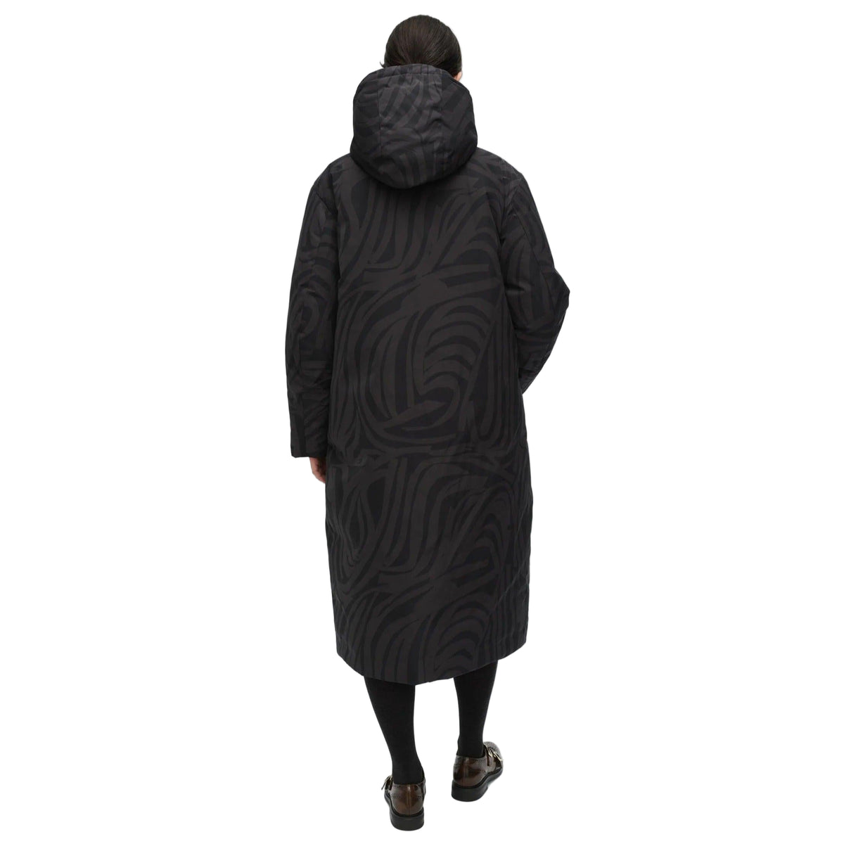 Marimekko Taiottu Jokuraita Down Coat, Dark Gray Eleish Van Breems Home