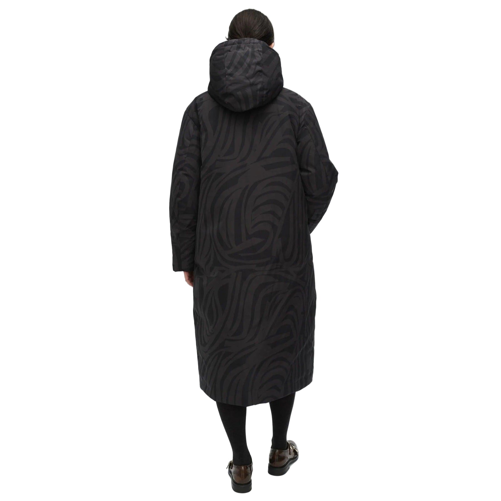 Marimekko Taiottu Jokuraita Down Coat, Dark Gray Eleish Van Breems Home