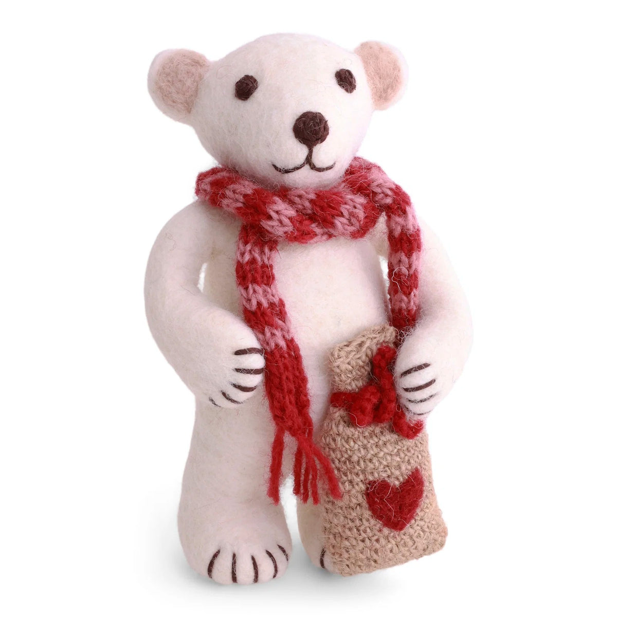 Medium White Polar Bear w/Gift Bag Eleish Van Breems Home