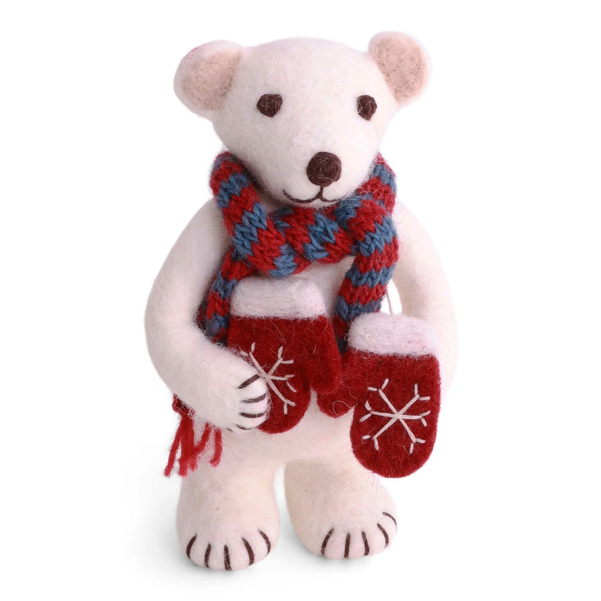 Medium White Polar Bear w/Mittens Eleish Van Breems Home