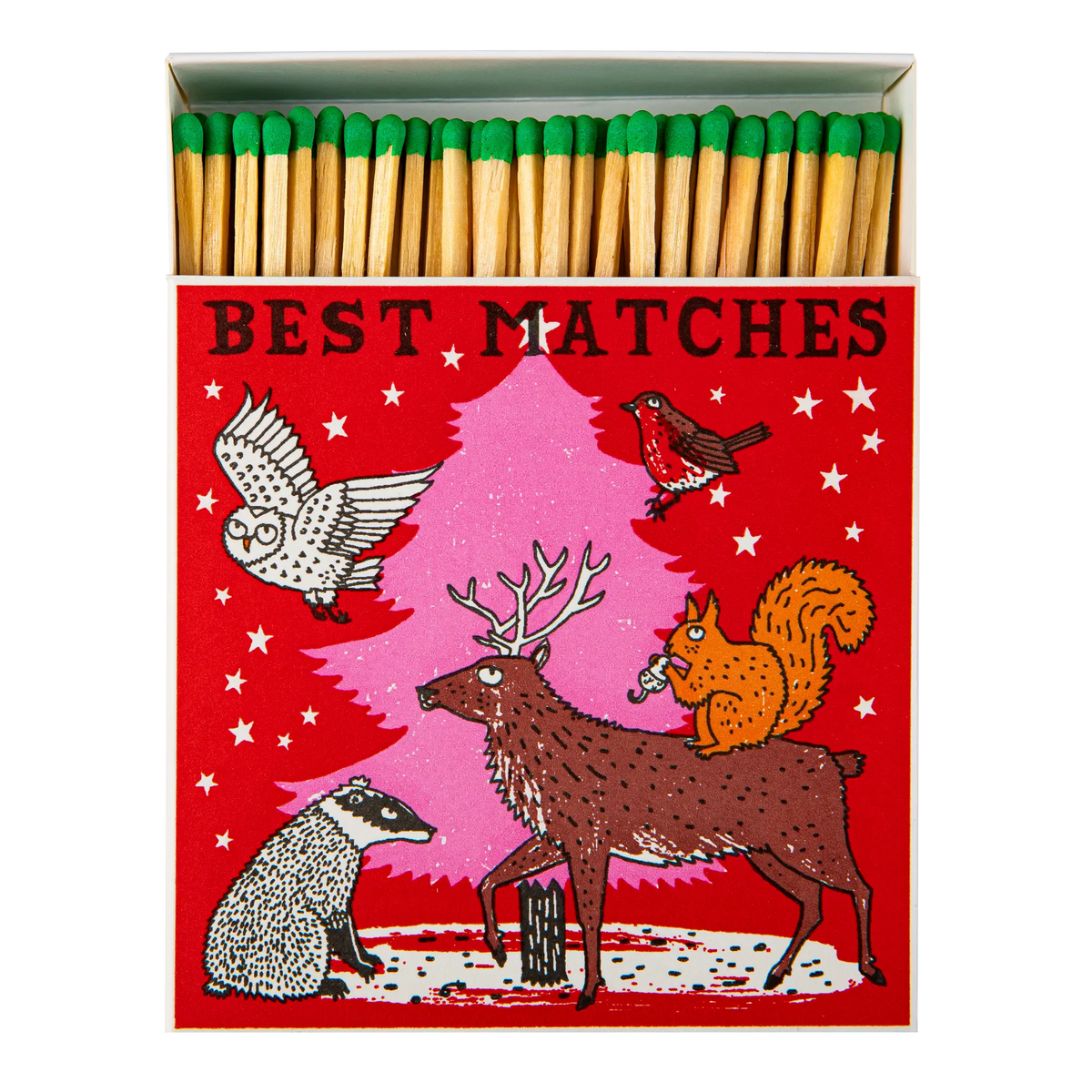 Woodland Christmas Tree Square Matchbox Eleish Van Breems Home