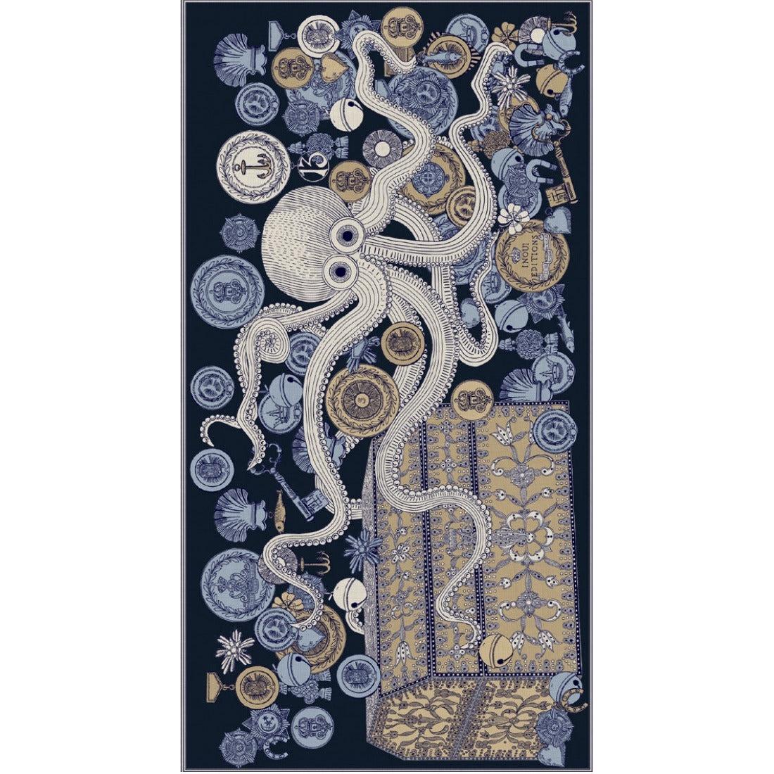 Inoui Editions Octopus Scarf, Blue Eleish Van Breems Home