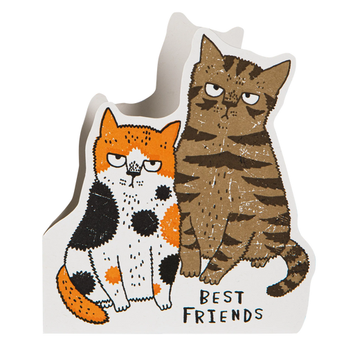 Grumpy Cats Cut Out Greeting Card