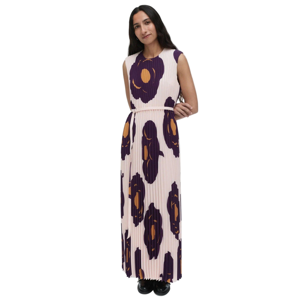 Marimekko Juhlia Tumma Dress, Pink and Brown Eleish Van Breems Home