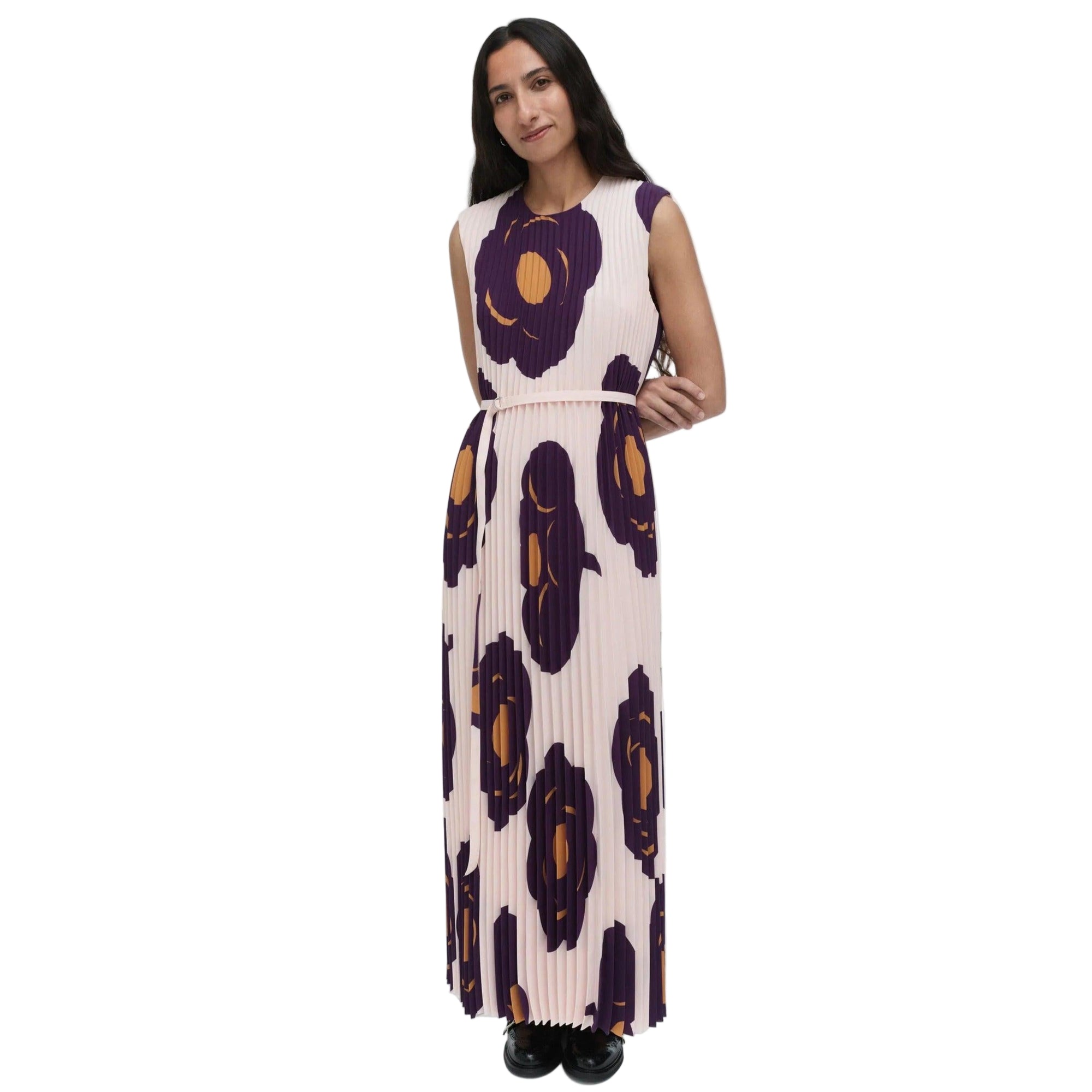 Marimekko Juhlia Tumma Dress, Pink and Brown Eleish Van Breems Home