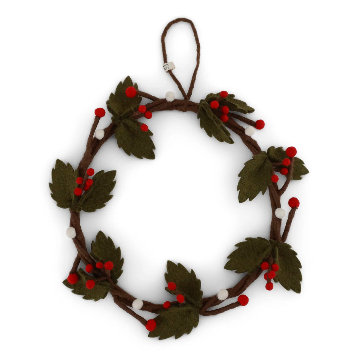 Wreath Holly w/Hanger Eleish Van Breems Home