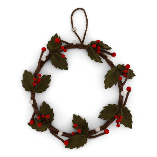 Holly Wreath With Hanger