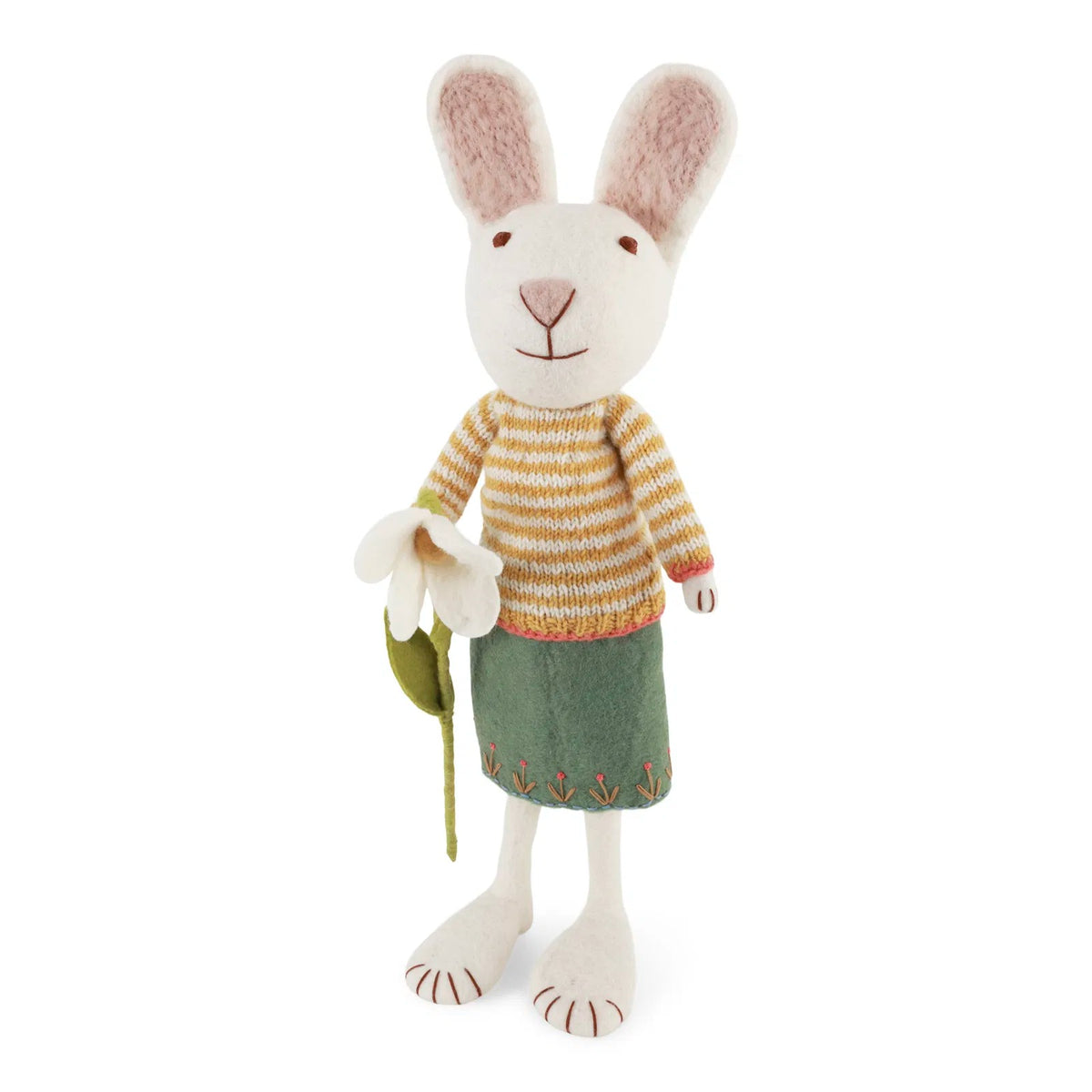 X-Large White Girl Bunny w/ Skirt &amp; Snowdrop Eleish Van Breems Home