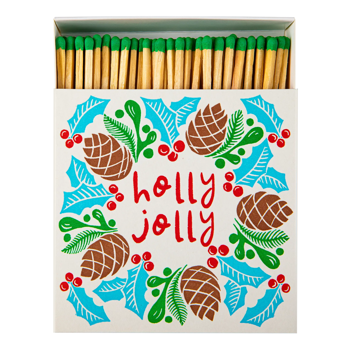 Holly Jolly Wreath Square Matchbox Eleish Van Breems Home