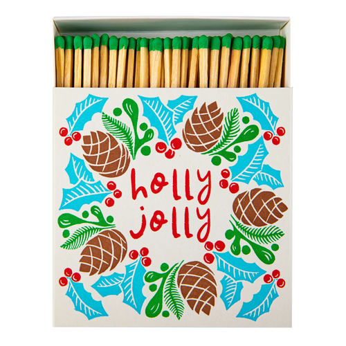 Holly Jolly Wreath Square Matchbox