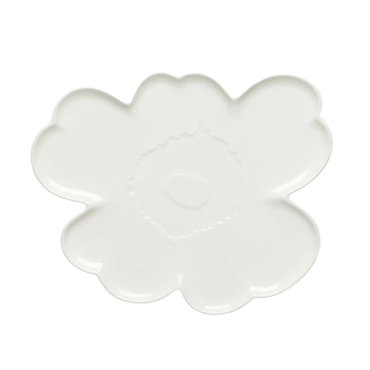 Marimekko Unikko Serving Plate 13&quot;, White Eleish Van Breems Home