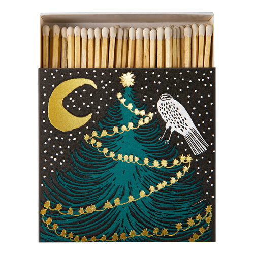 Owl, Moon and Tree Square Matchbox