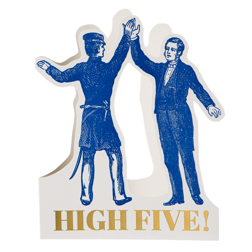 High Five Cut Out Greeting Card