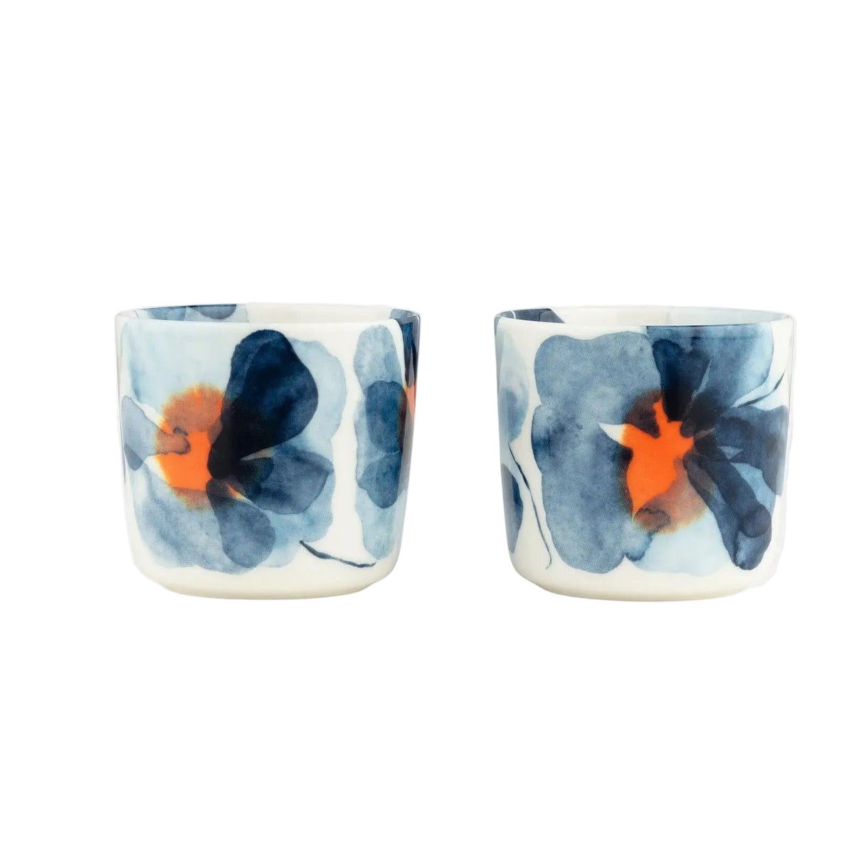 Marimekko Oiva / Valssi Blue Coffee Cups Set of 2 Eleish Van Breems Home