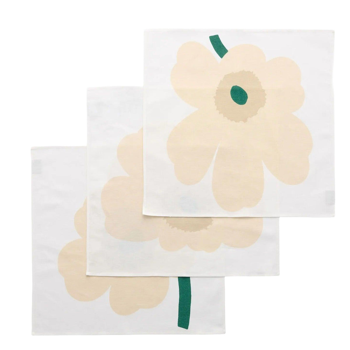 Marimekko Unikko Fabric napkin 3 pcs, Sand Eleish Van Breems Home