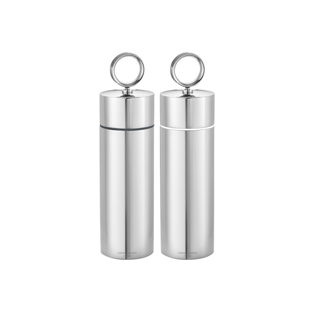 Georg Jensen Bernadotte Salt &amp; Pepper Stainless Steel Grinder Set Eleish Van Breems Home