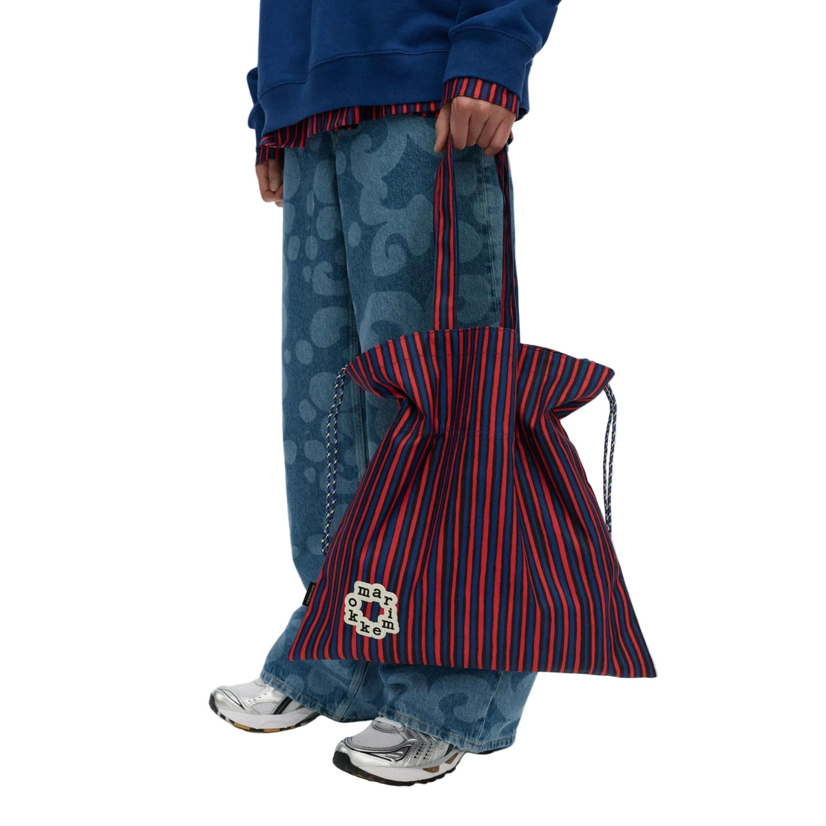 Marimekko Metka Piccolo Kioski Shoulder Bag, Blue and Red Eleish Van Breems Home