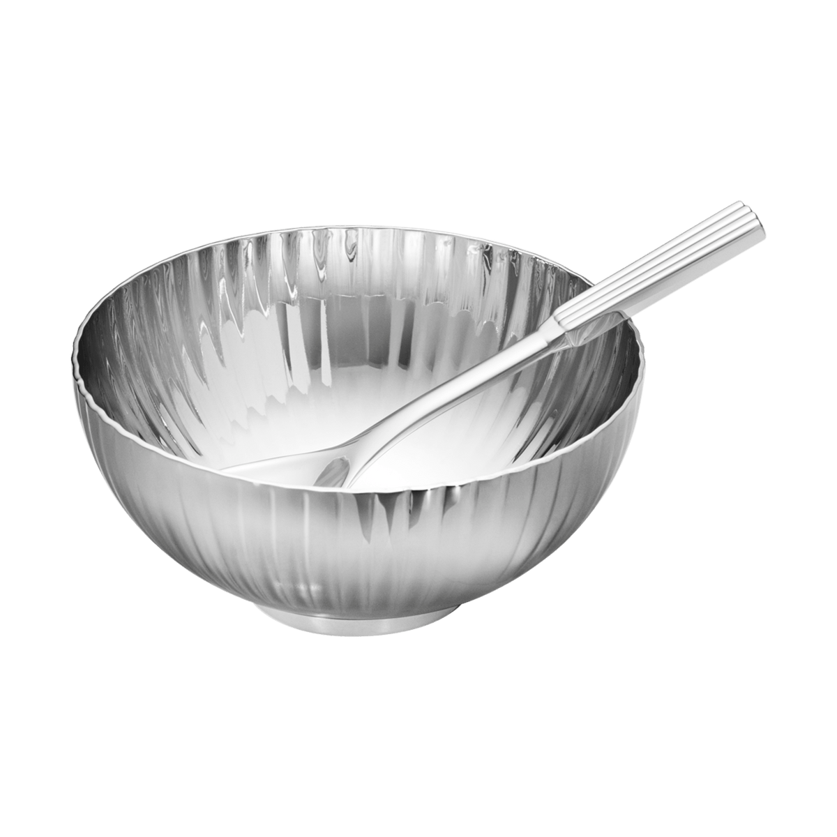 Georg Jensen Bernadotte Salt Cellar &amp; Spoon, Stainless Steel Eleish Van Breems Home