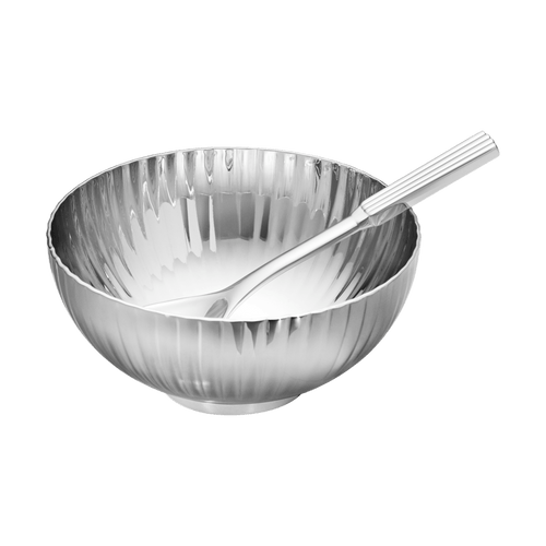 Georg Jensen Bernadotte Salt Cellar & Spoon, Stainless Steel