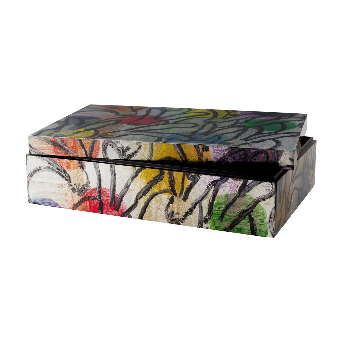 Hunt Slonem Bunnies and Orbs Lacquer Box Eleish Van Breems Home