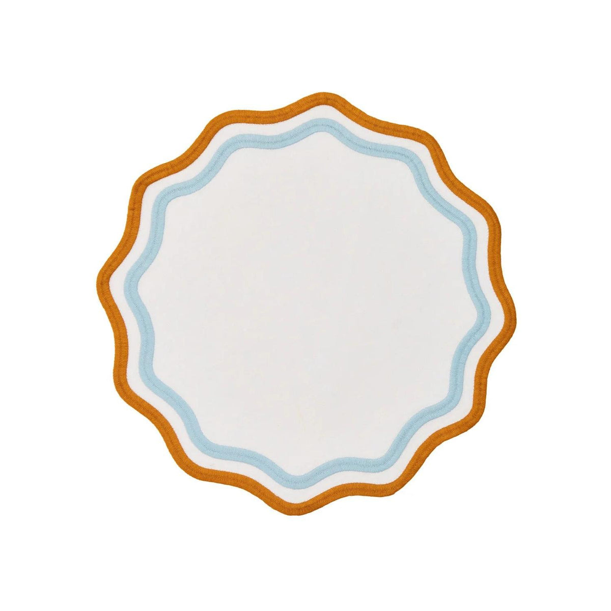 Colorblock Embroidered Linen Placemats Set of 4 Eleish Van Breems Home