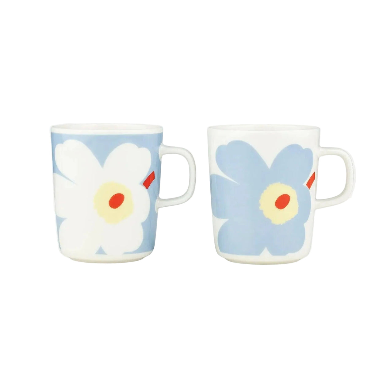 Marimekko Oiva / Juhla Unikko 8.8oz Mugs 2 pcs Eleish Van Breems Home