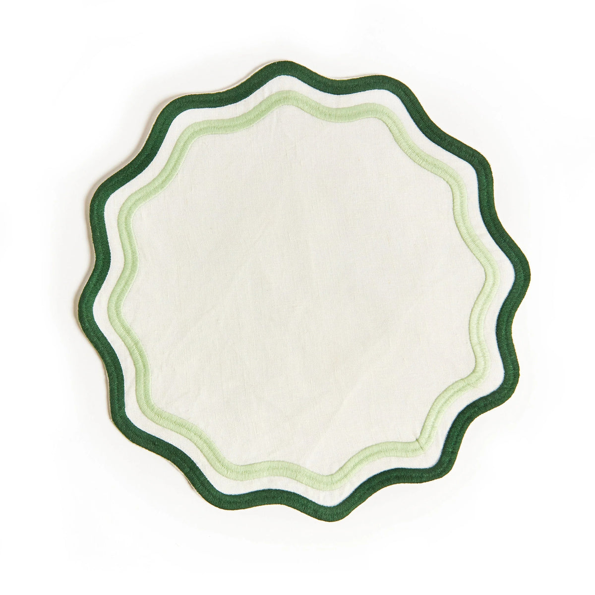 Colorblock Embroidered Linen Placemats (Set of 4) Eleish Van Breems Home