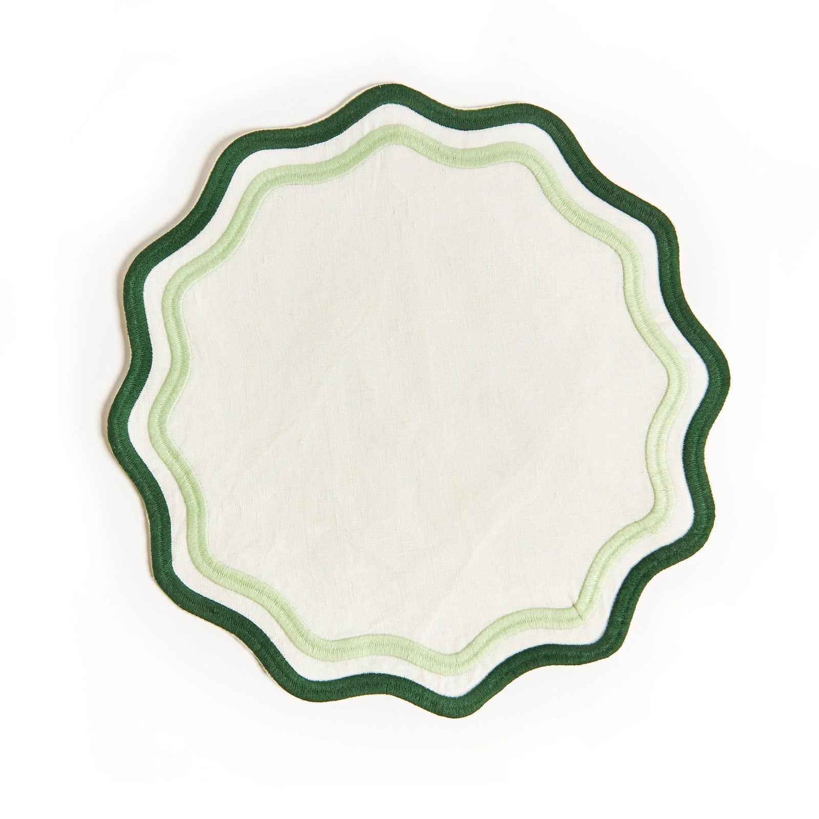 Colorblock Embroidered Linen Placemats (Set of 4) Eleish Van Breems Home