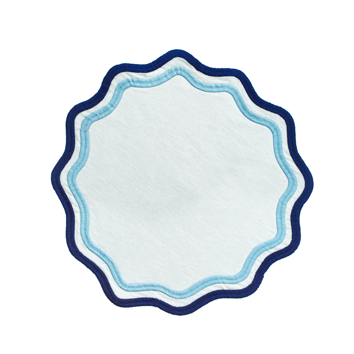 Colorblock Embroidered Linen Placemats (Set of 4) Eleish Van Breems Home